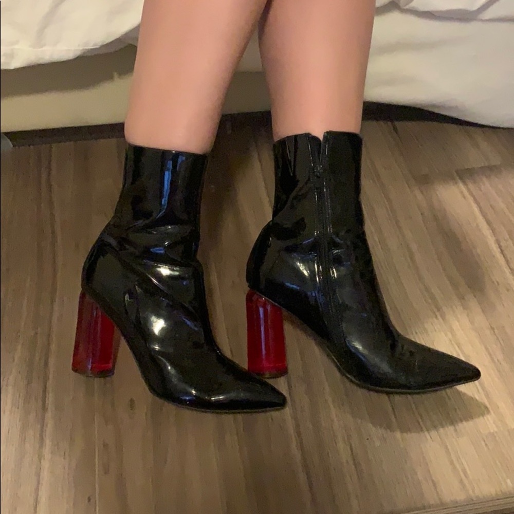 Jeffrey Campbell patent bootie